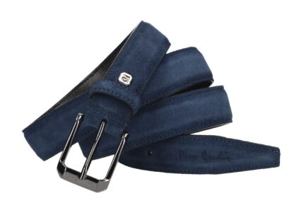CINTURA UOMO PIERRE CARDIN CINTURINO IN PELLE SCAMOSCIATA MADE IN ITALY