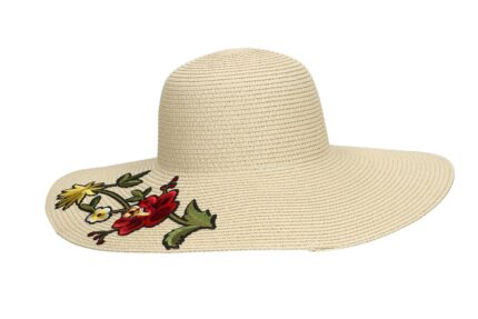 CAPPELLO DONNA ESTIVO ANTONIO BASILE BEIGE A TESA LARGA DA SPIAGGIA