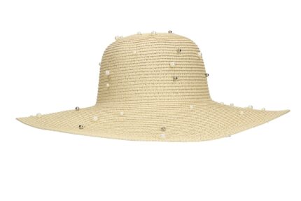 CAPPELLO DONNA ESTIVO ANTONIO BASILEA TESA LARGA PERLE DA SPIAGGIA