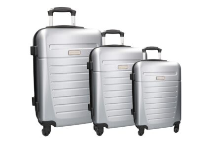 Ruian09 1257 Set Trolley 3 Pcs Rigido Con Combianazione Numerica Pierre Cardin