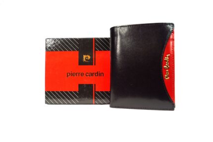 Tilak29 326 Portafogli Uomo Modello Verticale Portadocumenti Con Retina E Portamonete Logo In Metallo Pierre Cardin