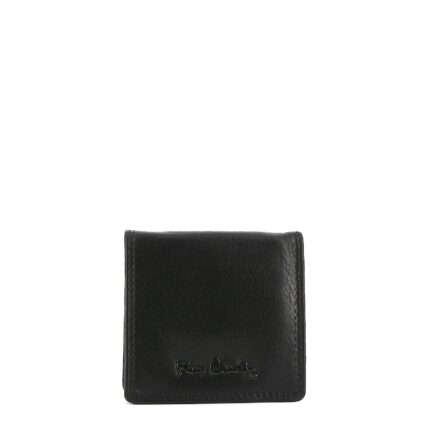 Eko06 841 Portamonete Con Chiusura Con Bottone Pelle Morbida Logo Metallo Pierre Cardin