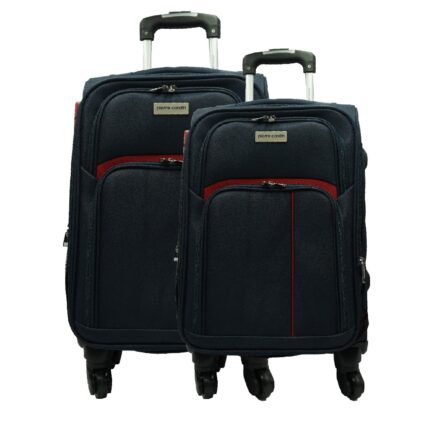 Alice01 9501 Set Trolley 2 Pcs In Tessuto Bicolore Pierre Cardin