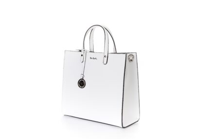 1806 Ruga Vera Pelle Borsa Donna Grande Con Pendolo con Logo e Firma in Metallo Pierre Cardin Made in Italy