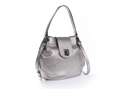 1827 FRZ LAMINATO Borsa Vera Pelle Made In Italy Con Chiusura Girevole Con Personalizzazione