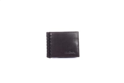 Money clip wallet with integrated card holder and coin purse with Pierre Cardin metal logo TILAK39 8858A