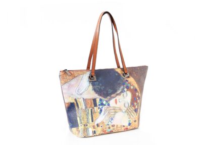 MS127 85791 Shopper Kevin Jeans con Stampe di Dipinti