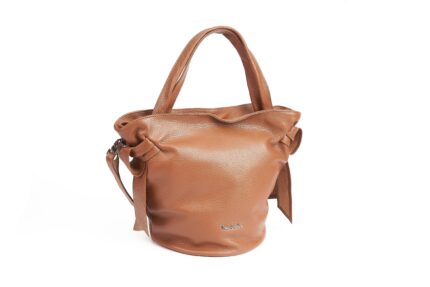 Borsa  donna Pierre Cardin sacca nastri di pelle vera pelle made in Italy