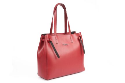 RUGA 1836 Borsa donna Pierre Cardin shopper grande con lacci in pelle vera pelle made in Italy