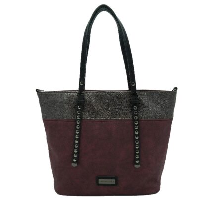 RX76 12651 Shopper donna Pierre Cardin manico con borchie rotonde