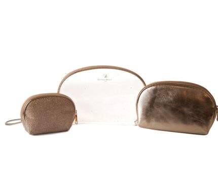 Tris Necessaire in plastica trasparente con chiusura a zip Antonio Basile SANDY01 6955