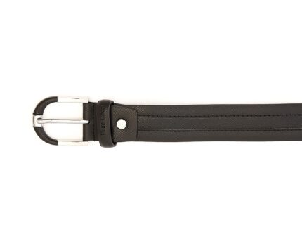 HY03 604 Cintura Uomo Pierre Cardin Bi Colore con Pelle sulla Fibbia Vera Pelle Made in Italy