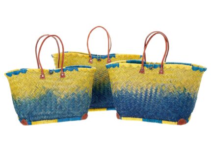 Tris beach bags with leather handles - 008/22