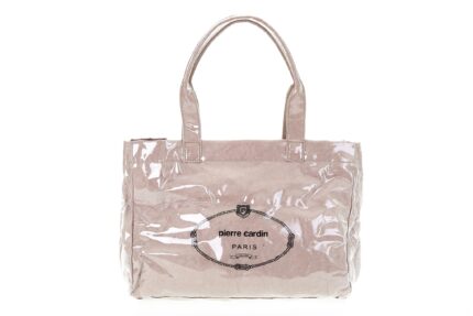 Borsa Mare Donna Pierre Cardin Trasparente Con Logo stile bauletto RX86 8006