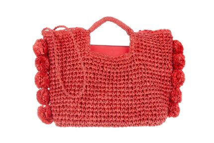 Kevin Jeans straw bag with shoulder strap RIS01 326