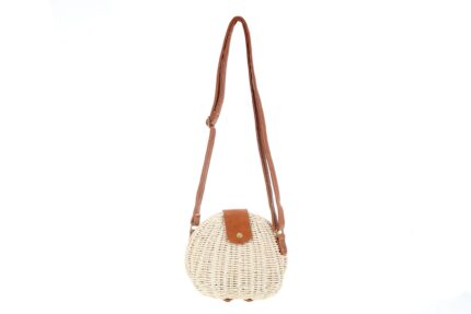 Kevin Jeans straw bag with shoulder strap RIS01 172