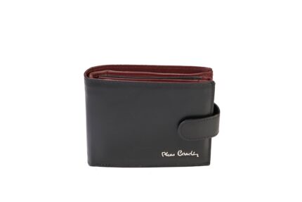 Portafoglio in pelle di vitello Pierre Cardin con apertura  bottone a pressione e interni bordeaux TILAK27_324A
