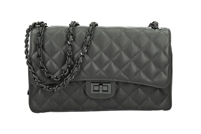 Quilted bag with leather and metal shoulder strap 1371 SAUVAGE - Image 4
