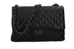 Quilted bag with leather and metal shoulder strap 1371 SAUVAGE - Image 6