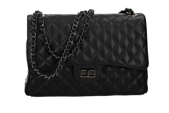 Quilted bag with leather and metal shoulder strap 1371 SAUVAGE - Image 6