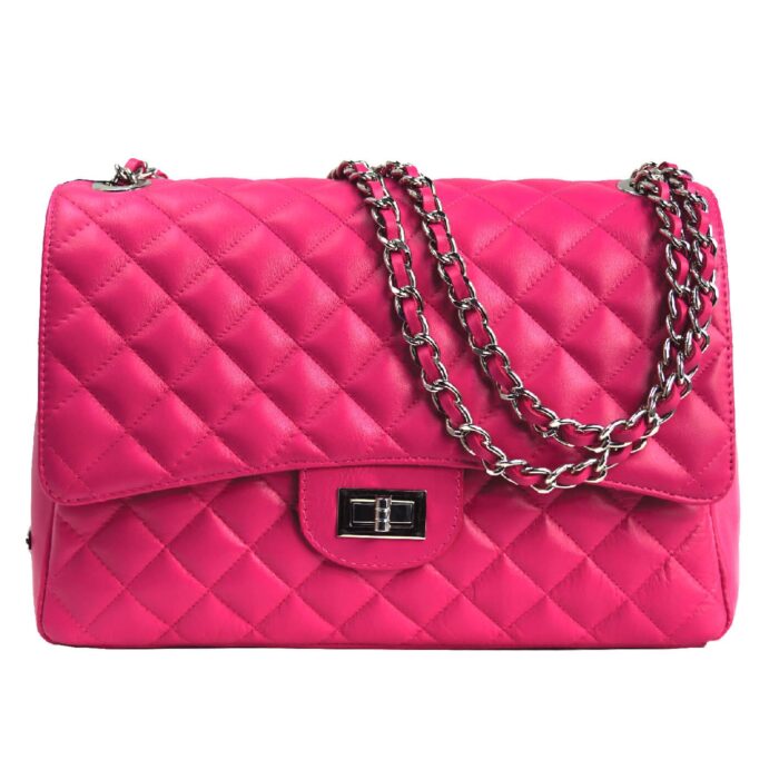 Quilted bag with leather and metal shoulder strap 1371 SAUVAGE - Image 10