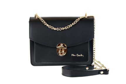 Saddle model bag in genuine leather with cross shoulder strap Pierre Cardin - 1966 FRZ RUGA