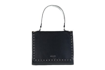 Pierre Cardin studded eco-leather bag with handle and shoulder strap - 6381 GN12