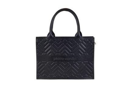 Genuine leather shopper bag with Pierre Cardin print - 1936 SAUVAGE