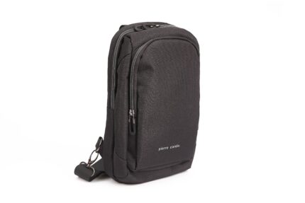 Tracolla uomo Pierre Cardin con doppia zip frontale cavo per caricatore USB ALAN02 3341