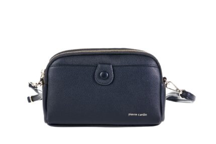 Pierre Cardin faux leather shoulder bag with double zip - MS154 23479