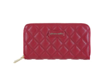 Pierre Cardin faux leather purse with zip and button closure - 1428 MISS04