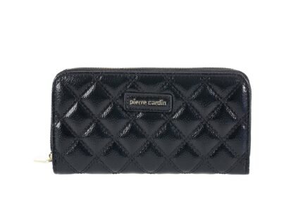 Pierre Cardin faux leather purse with zip and button closure - 1428 MISS05