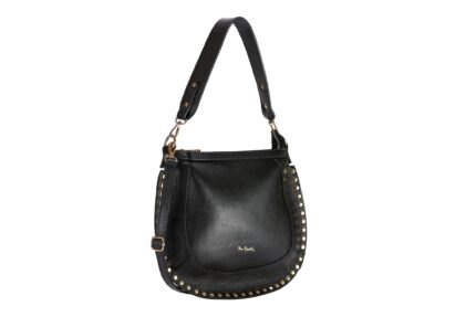 Pierre Cardin round genuine leather studded shoulder bag - 1974 Dollar
