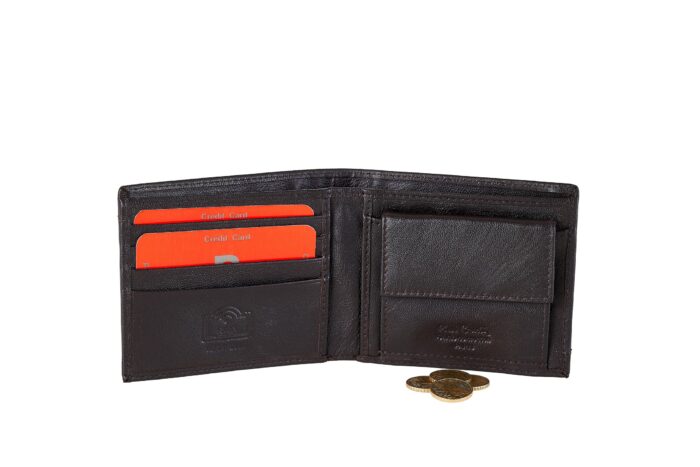 Men's wallet with stitched edge and Pierre Cardin metal logo - Tilak99 8824 - Image 4
