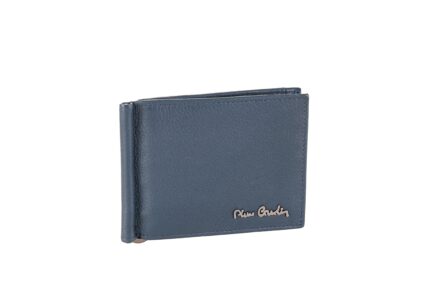 Men's wallet with stitching and metal logo and money clip Pierre Cardin - YS13 8858