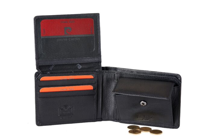 Men's wallet with stitched edge and Pierre Cardin metal logo - PIP05 8806 - Image 5