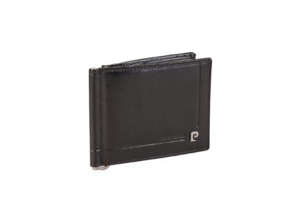 Men's wallet with stitching and metal logo and money clip Pierre Cardin - Tilak52 8858A
