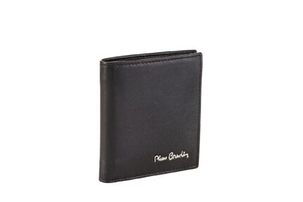 Vertical men's wallet with stitched edge and Pierre Cardin metal logo - Tilak09 8813