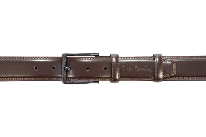 Genuine leather belt with double stitching PIERRE CARDIN - GG01 140221 - Image 6