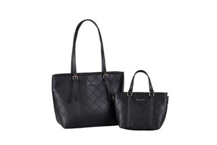 PIERRE CARDIN ECO-LEATHER QUILTED BAGS SET - WX11 6012