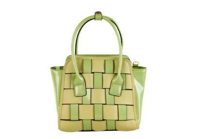 PIERRE CARDIN ECO-LEATHER PATENT HANDBAG WITH SHOULDER STRAP - GN40 3407