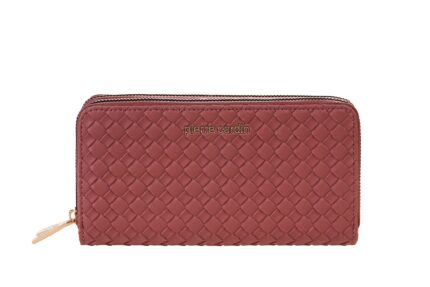 PIERRE CARDIN ECO-LEATHER QUILTED ZIPPER PURSE - WX15 8822