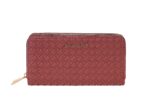 PIERRE CARDIN DOUBLE ZIP QUILTED ECO-LEATHER PURSE - WX15 8828