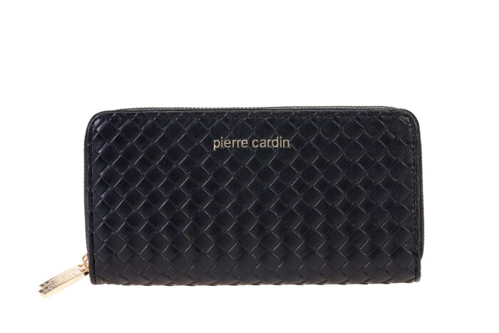 PIERRE CARDIN DOUBLE ZIP QUILTED ECO-LEATHER PURSE - WX15 8828 - Image 3