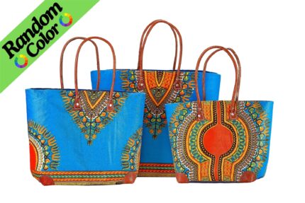 Tris beach bags with leather handles (RANDOM COLOR) - 15020