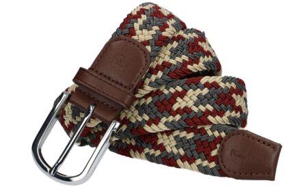 PIERRE CARDIN men's belt in brown elastic cord - 308 HY05