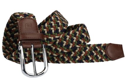 PIERRE CARDIN men's belt in brown elastic cord - 312 HY05