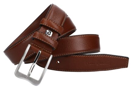 Cintura uomo PIERRE CARDIN cinta pelle con impunture MADE IN ITALY