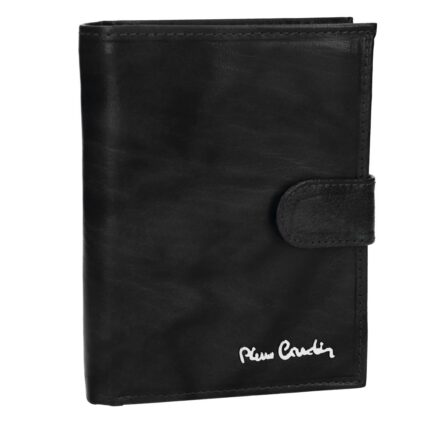 Tilak12 326A Portafogli Uomo Verticale In Pelle Con Zip Portamonete E Retina Portadocumenti Pierre Cardin