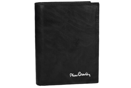 Tilak12 331 Portafogli Uomo Verticale In Pelle Con Portamonete Multipli Scomparti E Logo In Metallo Pierre Cardin